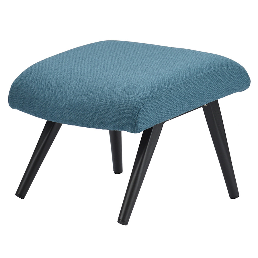Кресло с подставкой для ног и подушкой Bridjet, рогожка, серо-голубое - фото 8 - id-p167306013