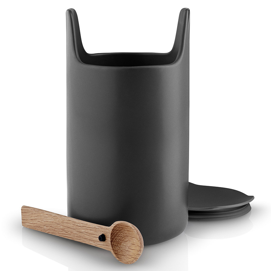 Емкость для хранения Toolbox с крышкой и ложкой 20 см черный - фото 4 - id-p167305026