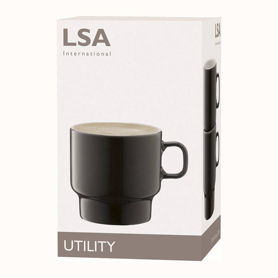 Набор чашек для кофе Utility, 280 мл, серый, 2 шт. - фото 7 - id-p167308043