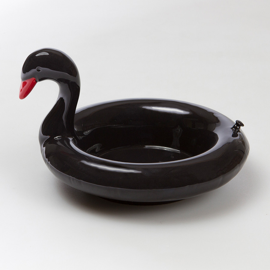 Миска сервировочная керамическая Floatie Black Swan - фото 1 - id-p167307058