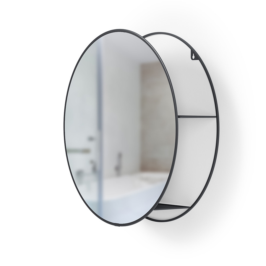 Зеркало настенное Cirko D50 см чёрное - фото 4 - id-p167305166