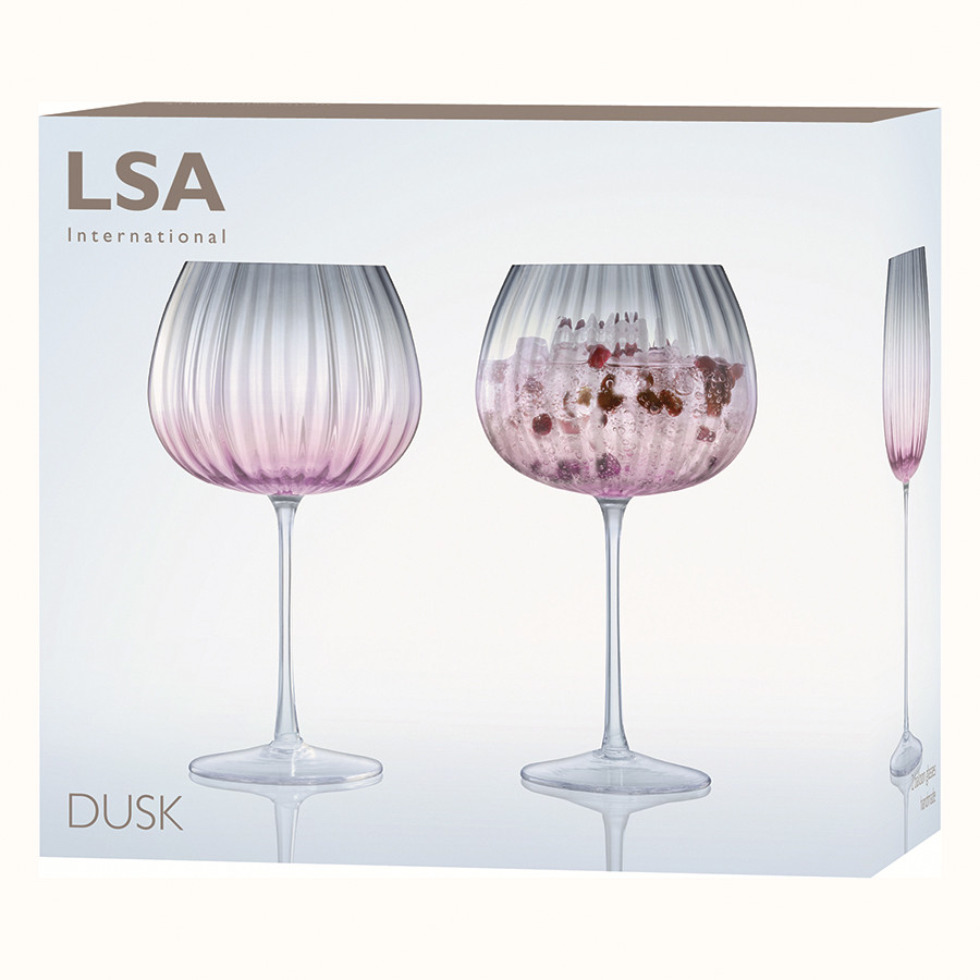 Набор бокалов Dusk, 650 мл, розово-серый, 2 шт. - фото 7 - id-p167307152