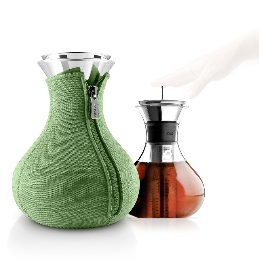 Чайник заварочный Tea maker в неопреновом текстурном чехле, 1 л , светло-зелёный - фото 3 - id-p167313111