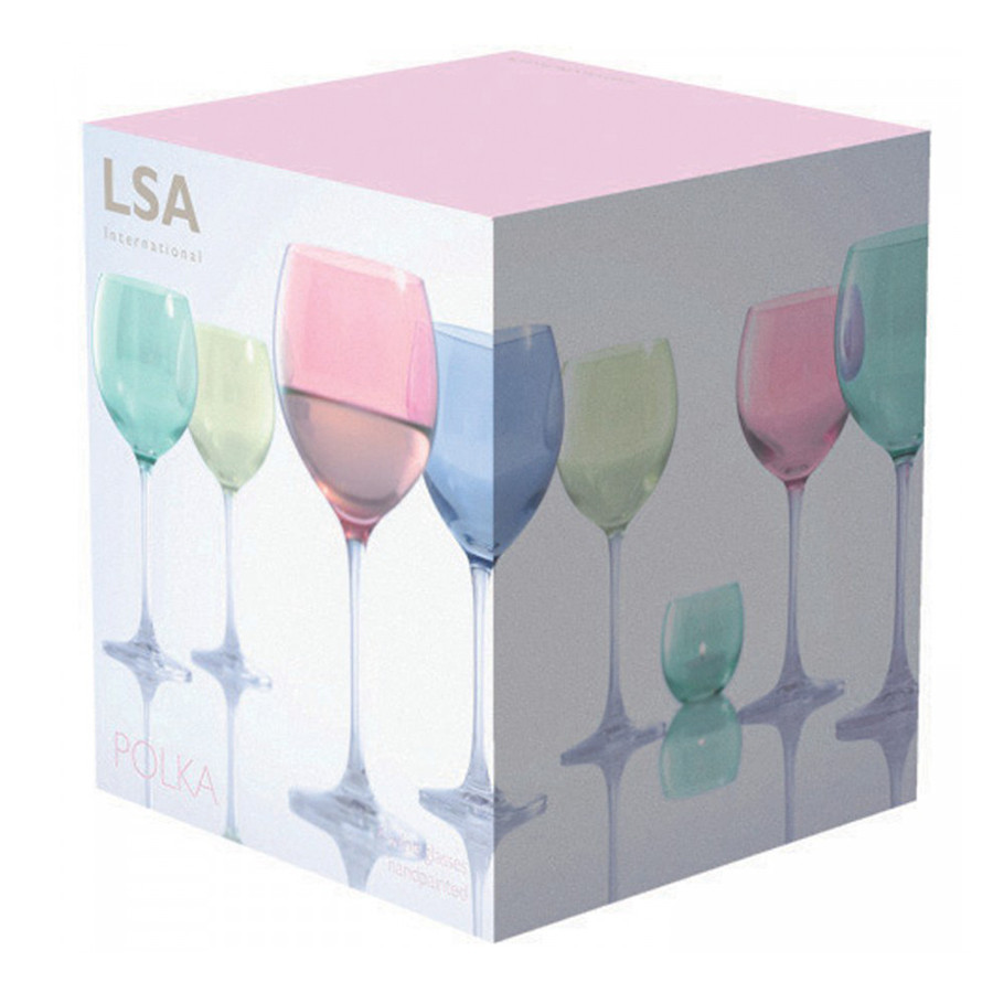 Набор бокалов для вина Polka, 400 мл, пастельный, 4 шт. - фото 7 - id-p167307174