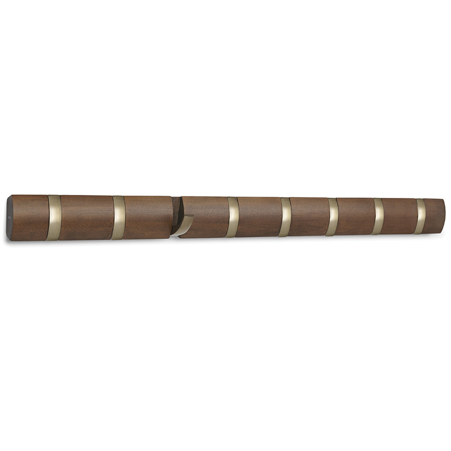 Вешалка настенная горизонтальная Flip 8 крючков коричневая - фото 2 - id-p167304219