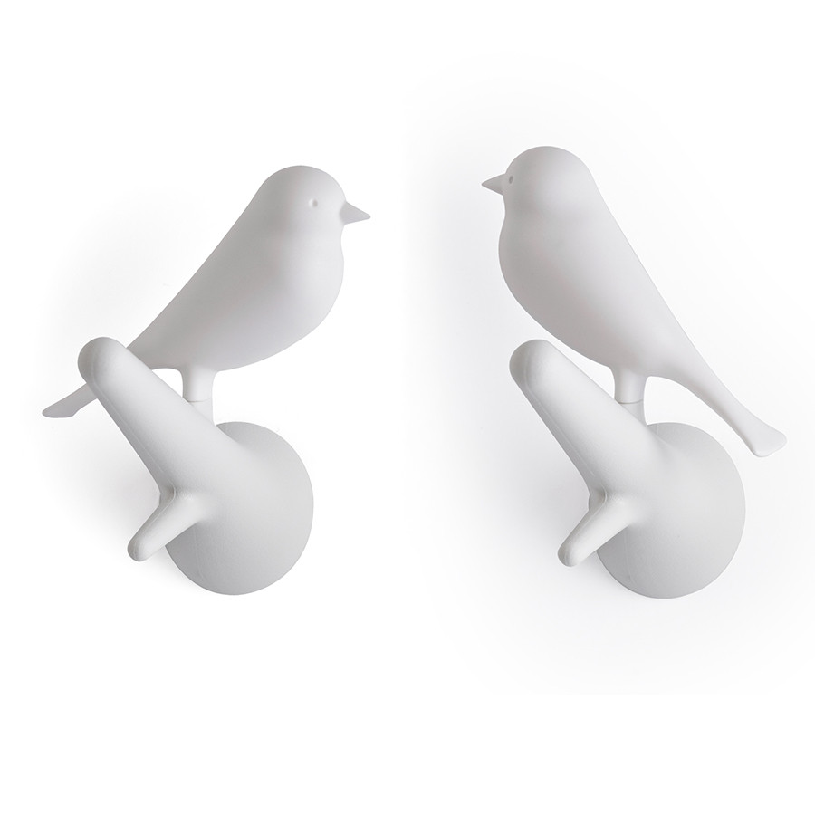 Вешалки настенные Sparrow, 2 шт., белые - фото 1 - id-p167304239