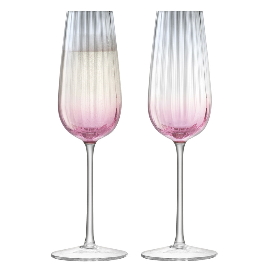 Набор бокалов для шампанского Dusk, 250 мл, розово-серый, 2 шт. - фото 1 - id-p167307213