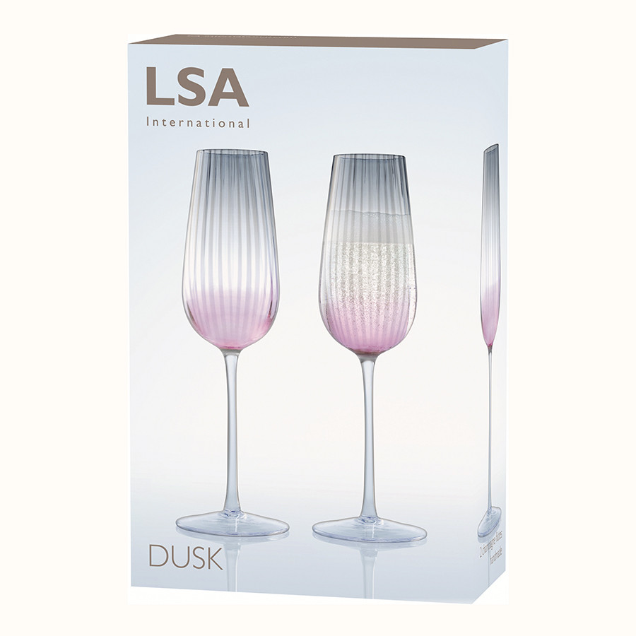 Набор бокалов для шампанского Dusk, 250 мл, розово-серый, 2 шт. - фото 6 - id-p167307213