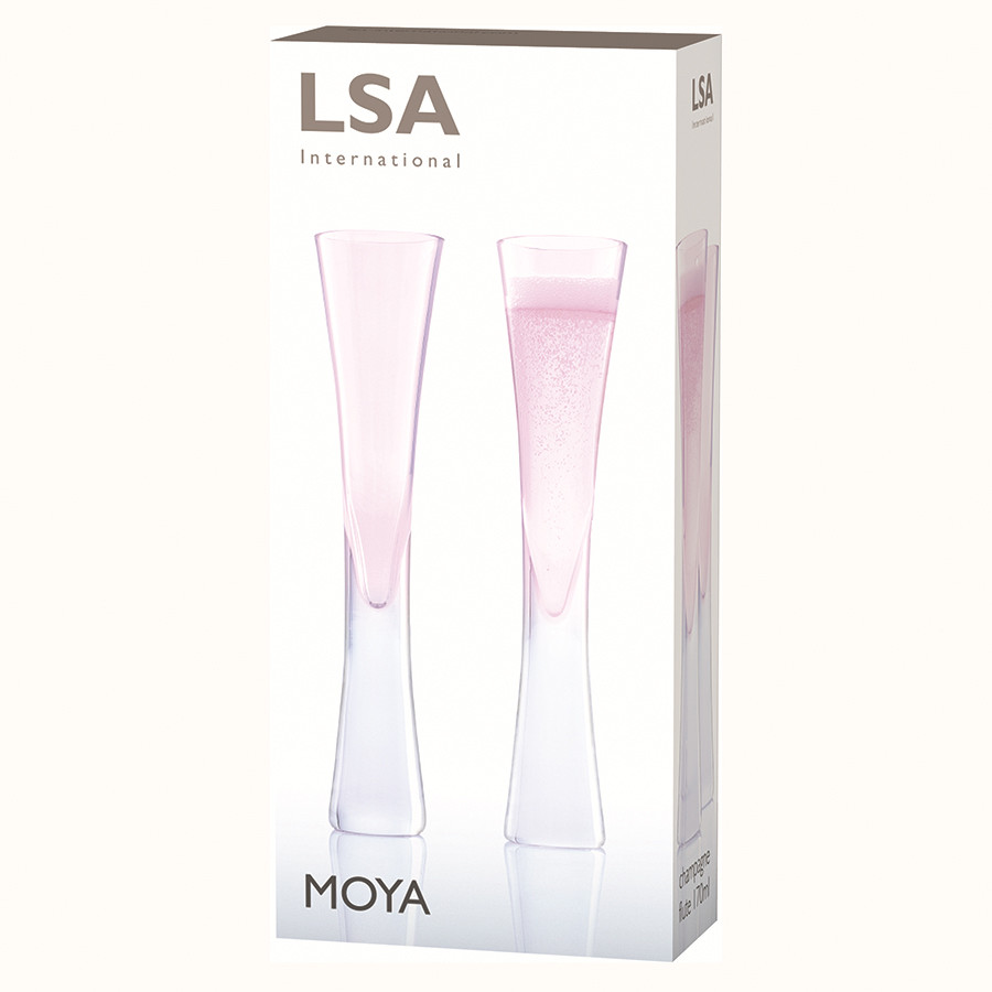 Набор бокалов для шампанского Moya, 2 шт, 170 мл, розовый - фото 5 - id-p167307215