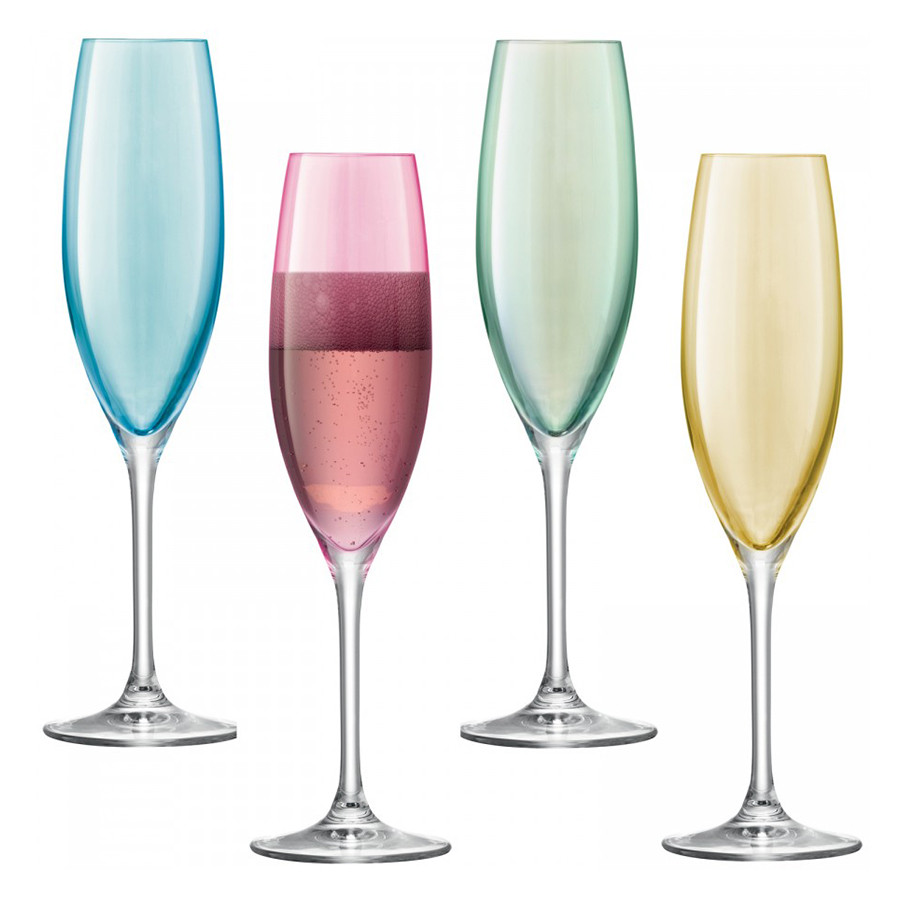 Набор бокалов для шампанского Polka, 225 мл, пастельный, 4 шт. - фото 1 - id-p167307218