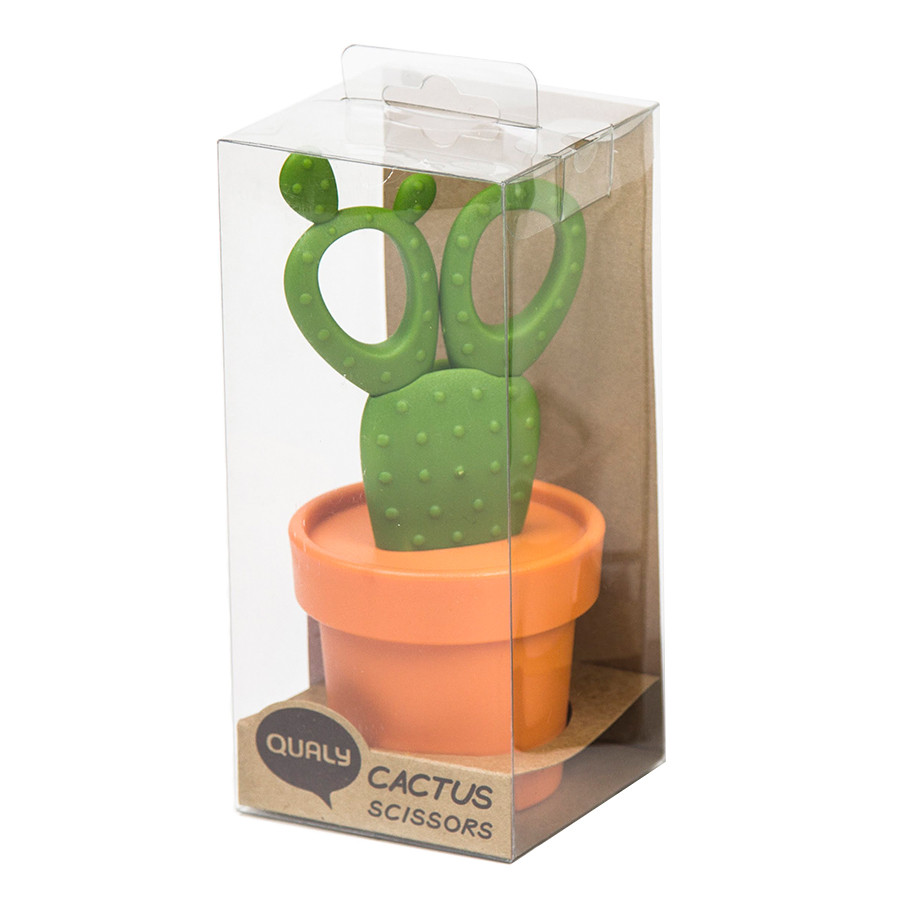 Ножницы Cactus с держателем, оранжевые с зеленым - фото 1 - id-p167308215