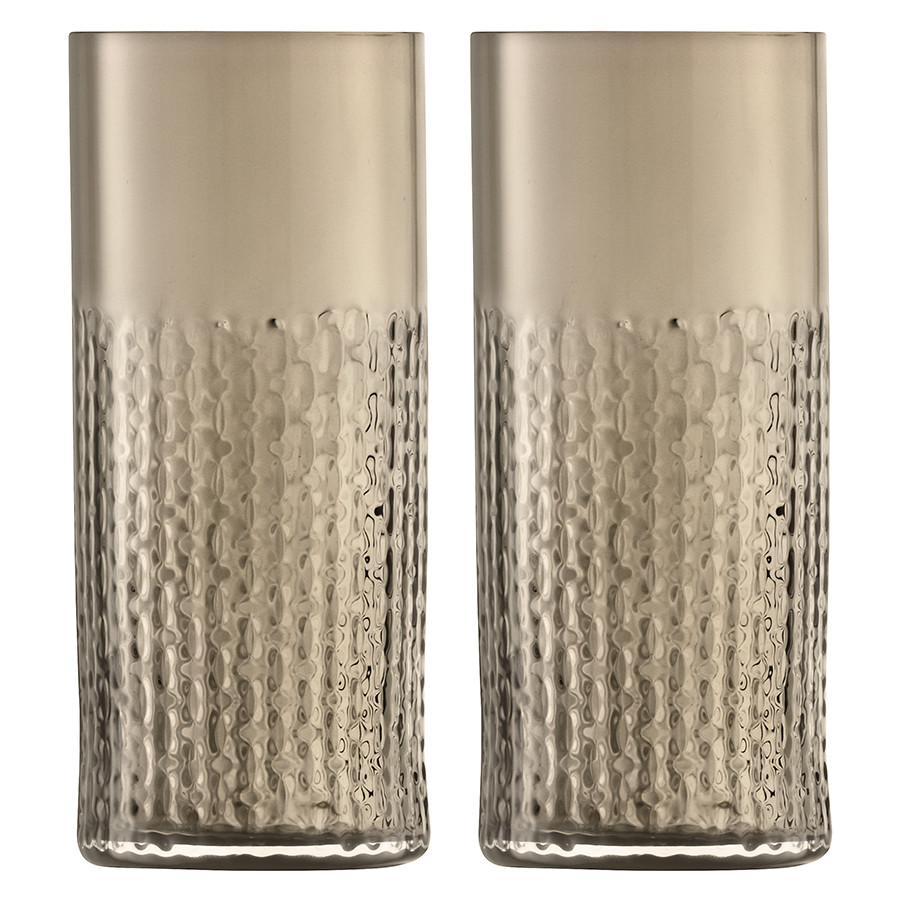 Набор высоких стаканов Wicker, 400 мл, коричневый, 2 шт. - фото 1 - id-p167307243