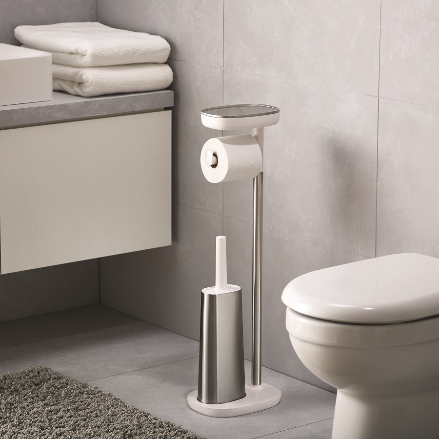 Набор держатель для туалетной бумаги с подносом EasyStore + ёршик для унитаза Flex - фото 3 - id-p167307258