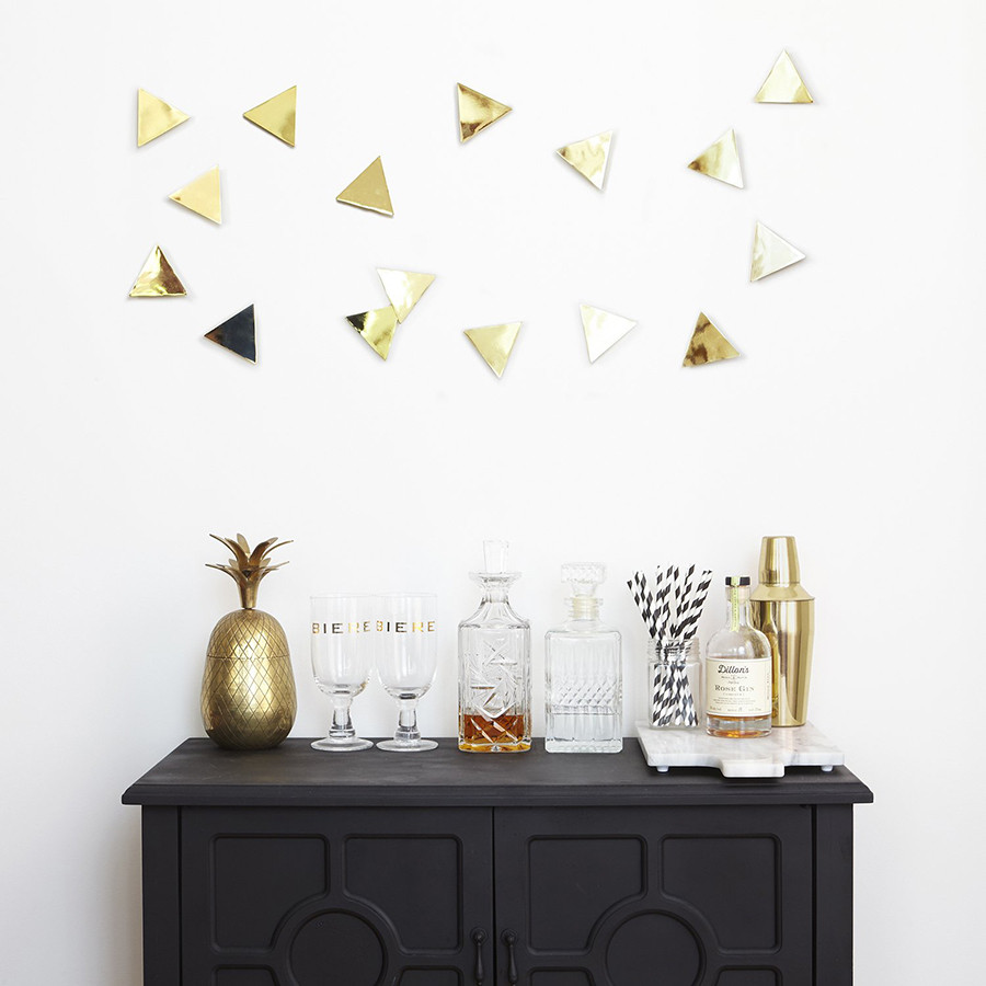 Декор для стен Confetti triangles латунь - фото 3 - id-p167304390