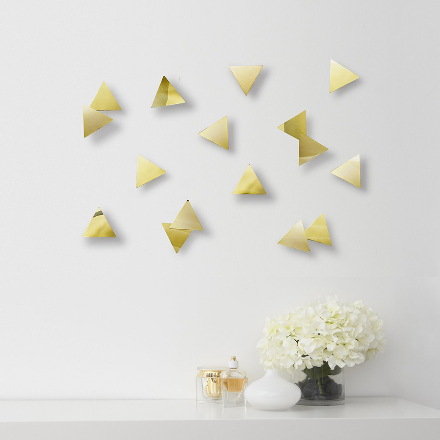 Декор для стен Confetti triangles латунь - фото 4 - id-p167304390