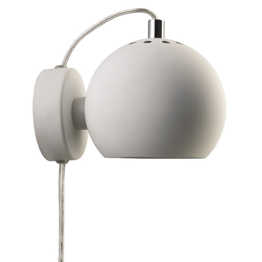 Лампа настенная Ball, ?12 см, белая матовая - фото 1 - id-p167306443