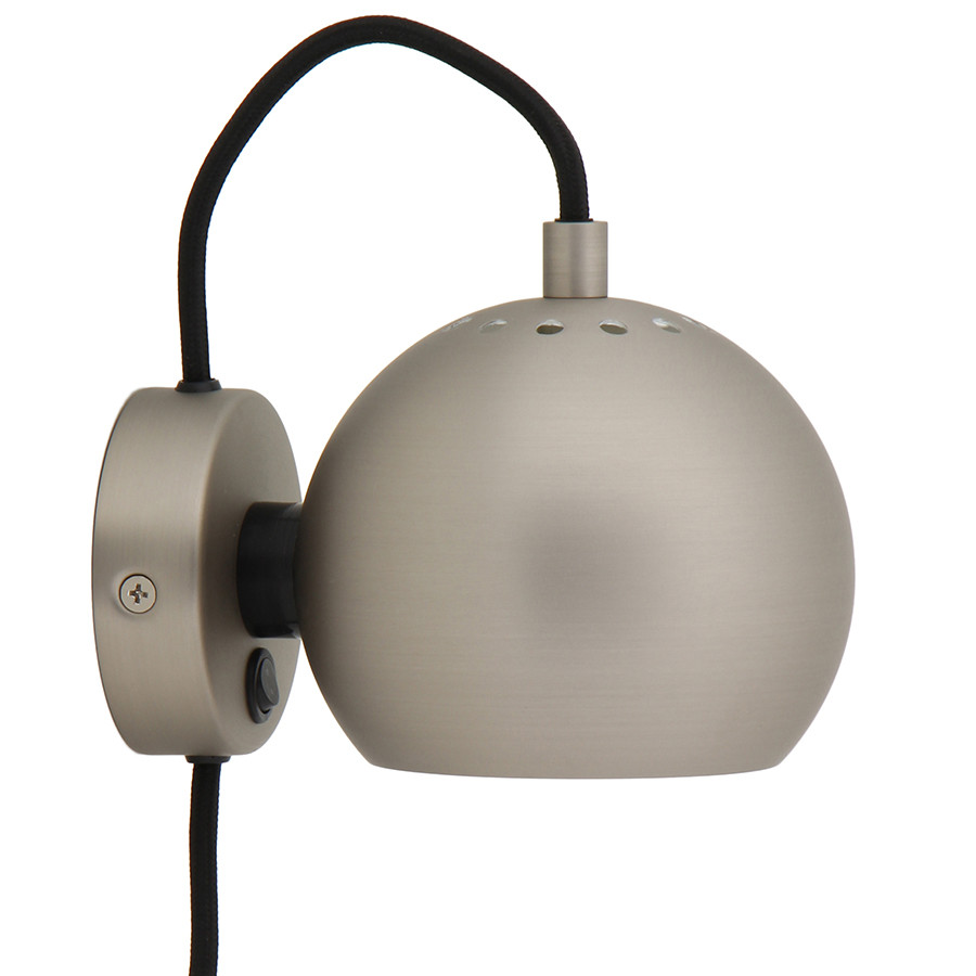 Лампа настенная Ball, ?12 см, матовый сатин - фото 1 - id-p167306445