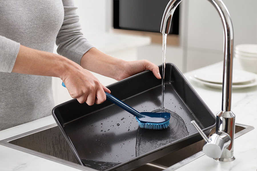 Набор из 2 щеток для мытья посуды CleanTech синий - фото 6 - id-p167307405