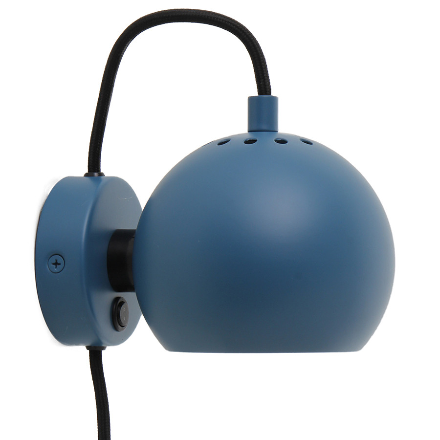 Лампа настенная Ball, ?12 см, синяя матовая - фото 1 - id-p167306449
