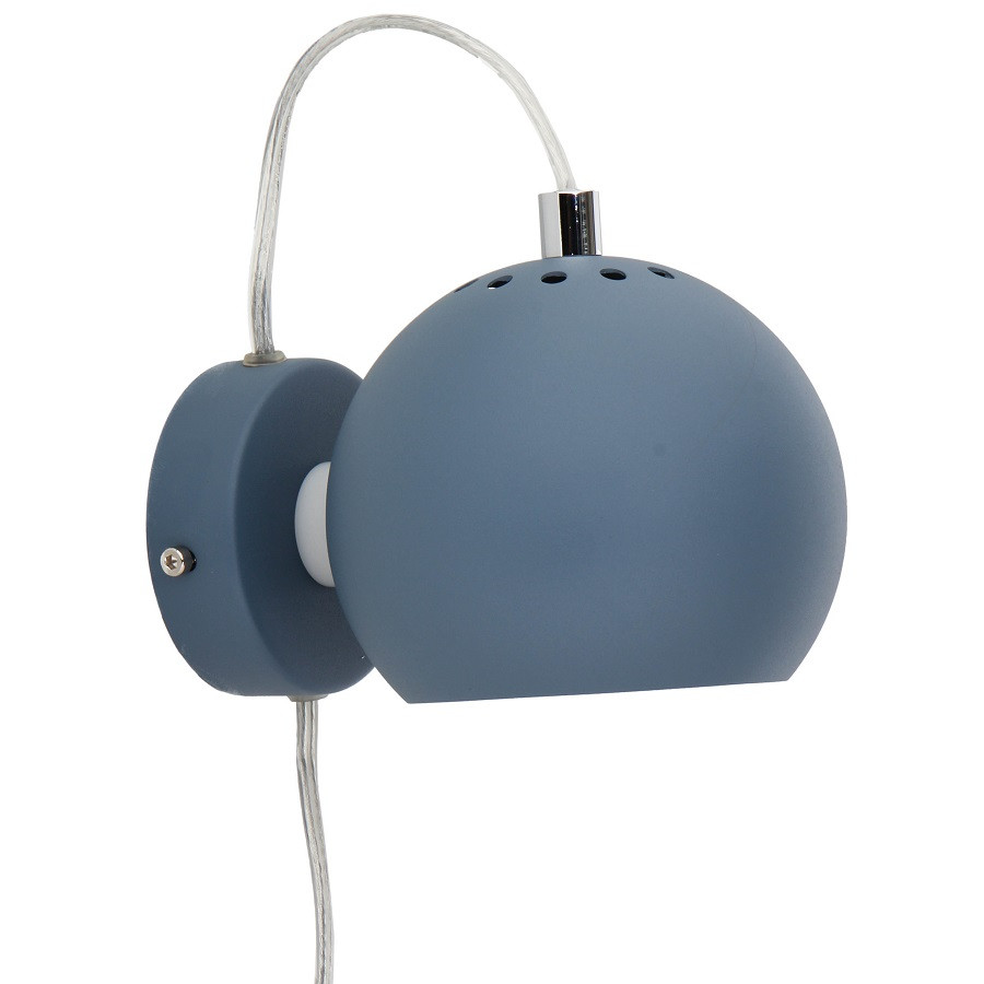 Лампа настенная Ball, ?12 см, темно-голубая, структурное напыление - фото 1 - id-p167306450