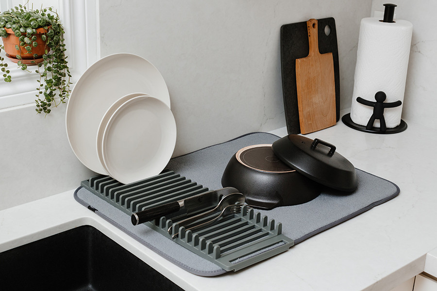 Коврик для сушки посуды UDRY тёмно-серый - фото 5 - id-p167305408