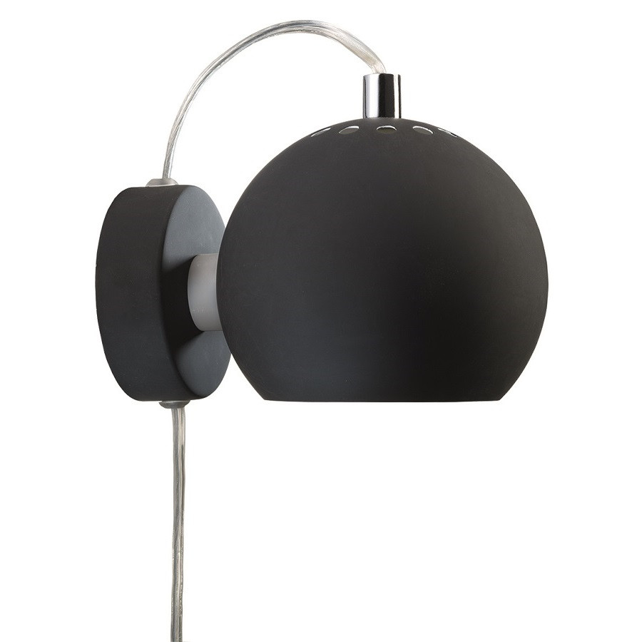 Лампа настенная Ball, ?12 см, черная матовая - фото 1 - id-p167306455