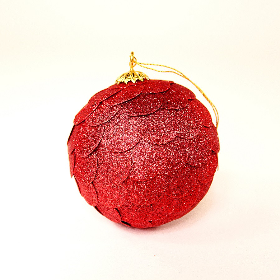 Шар новогодний декоративный Paper ball, красный - фото 2 - id-p167313352