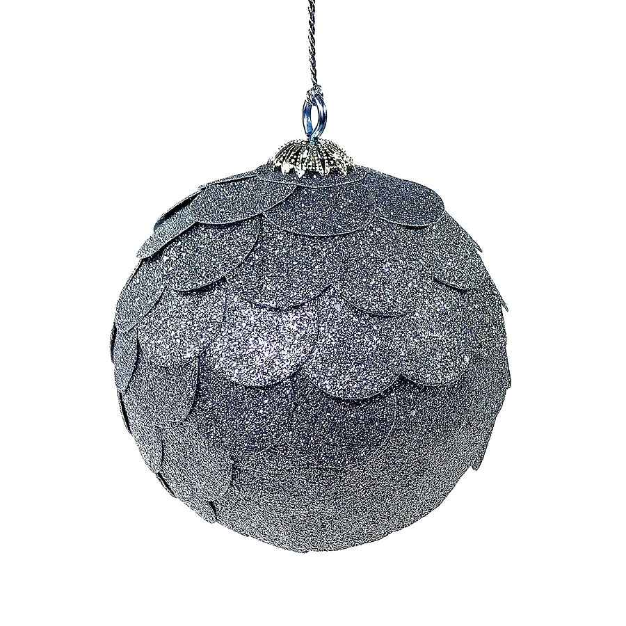 Шар новогодний декоративный Paper ball, серебрянный - фото 1 - id-p167313354
