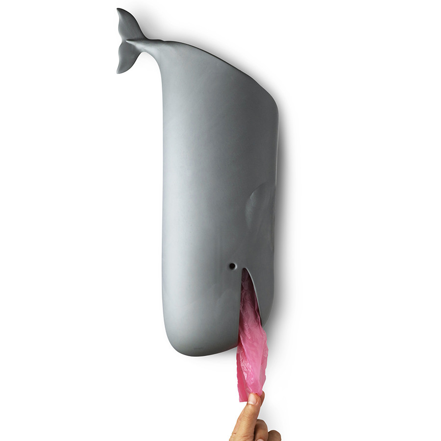 Держатель для пакетов и туалетной бумаги Moby Whale серый - фото 1 - id-p167304507