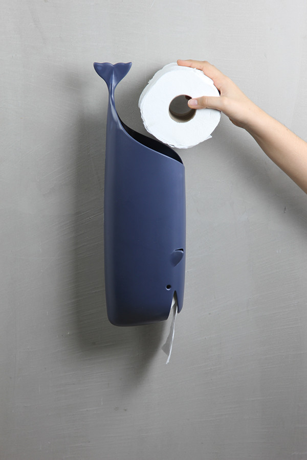 Держатель для пакетов и туалетной бумаги Moby Whale синий - фото 3 - id-p167304508