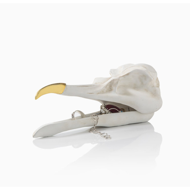 Шкатулка для украшений Bird Skull (белый) - фото 1 - id-p167313387