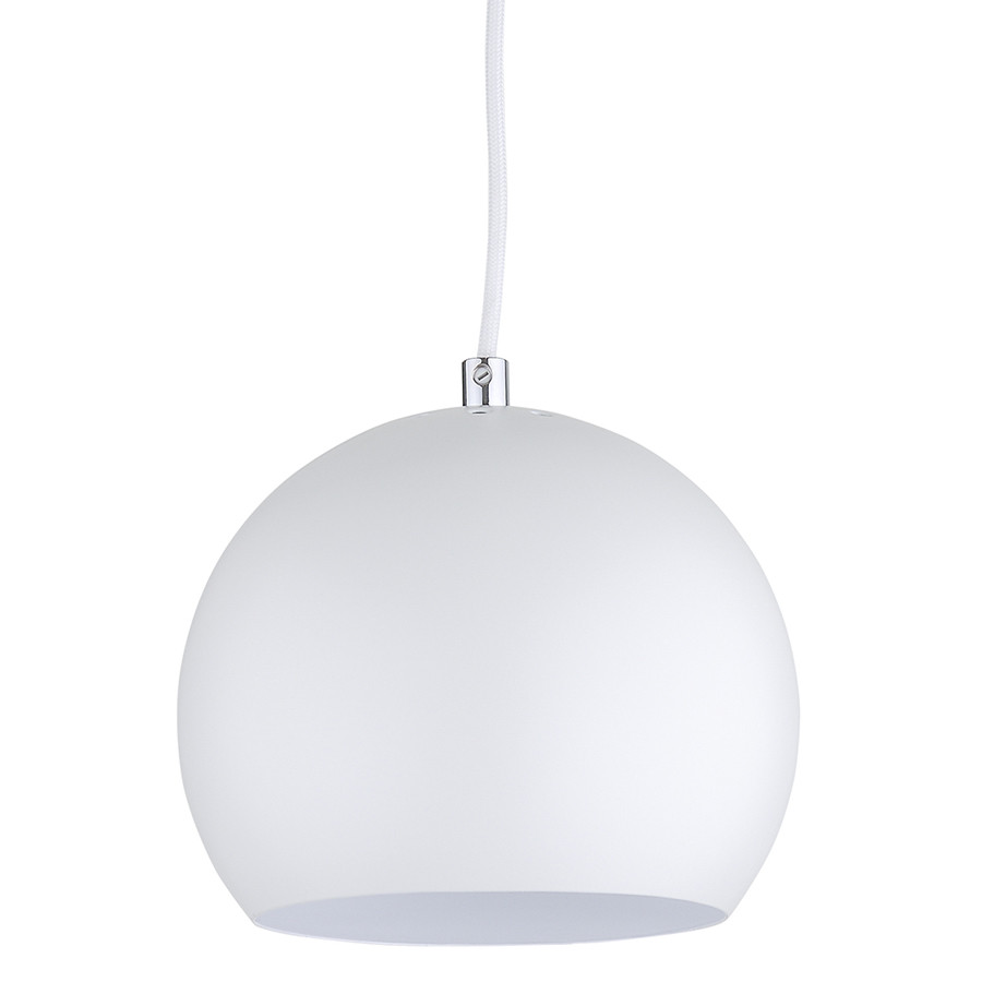 Лампа подвесная Ball, 16х?18 см, белая матовая, белый шнур - фото 1 - id-p167306515