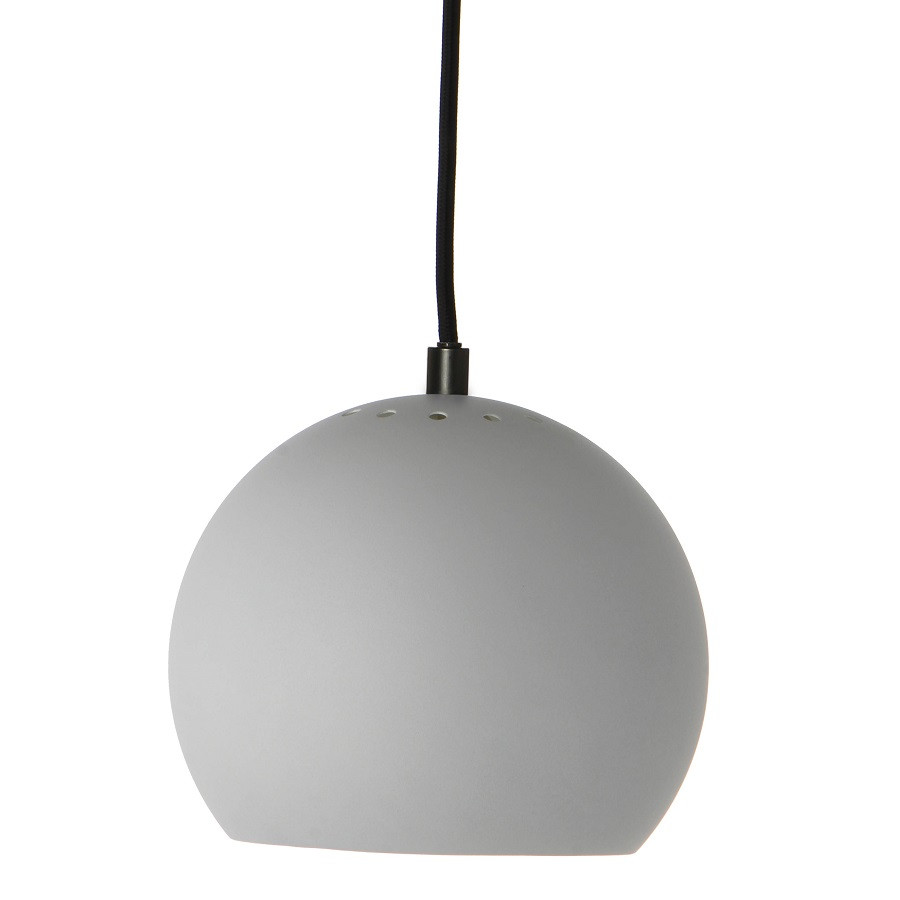 Лампа подвесная Ball, 16х?18 см, светло-серая матовая, черный шнур - фото 1 - id-p167306520
