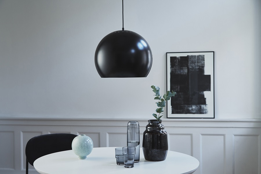 Лампа подвесная Ball, 33х?40 см, черная матовая, черный шнур - фото 2 - id-p167306531