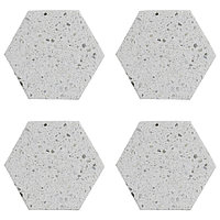 Набор из 4 подставок из камня Elements Hexagonal 10 см