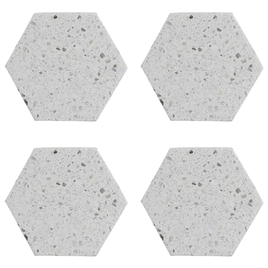 Набор из 4 подставок из камня Elements Hexagonal 10 см - фото 1 - id-p167307481