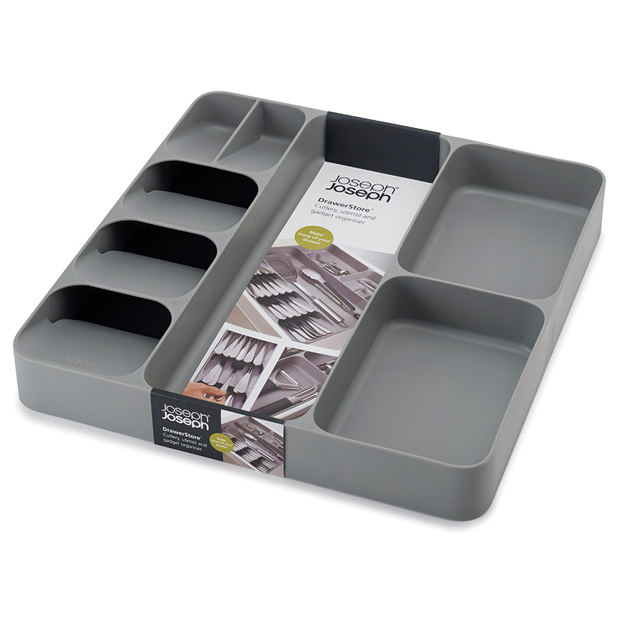 Органайзер для столовых приборов и кухонной утвари DrawerStore серый - фото 5 - id-p167308474