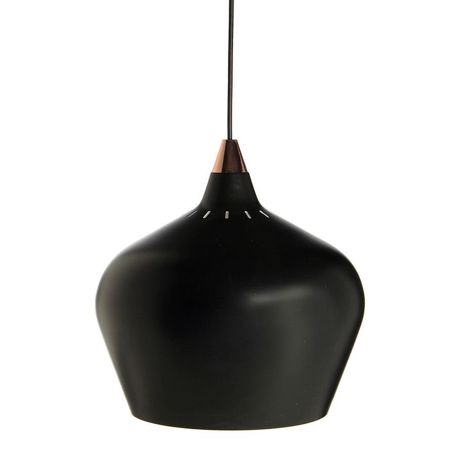 Лампа подвесная Cohen Small, 15х?16 см, черная матовая, черный шнур - фото 1 - id-p167306557