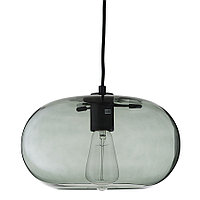 Лампа подвесная Kobe, 17х?30 см, зеленое дымчатое стекло, черный цоколь
