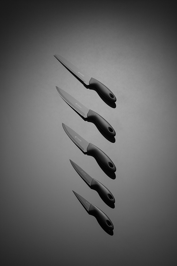 Набор из 5 ножей и подставки Silhouette чёрный - фото 4 - id-p167307514