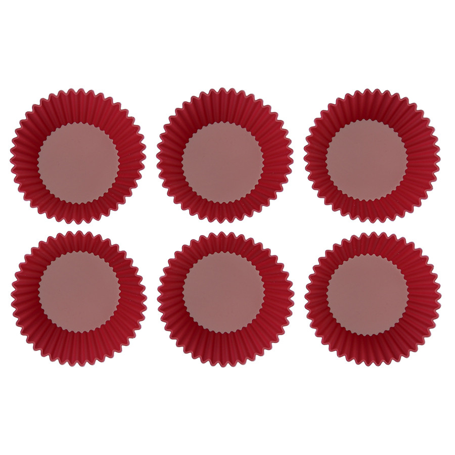 Набор из 6 силиконовых форм для приготовления кексов Cupcake - фото 3 - id-p167307534
