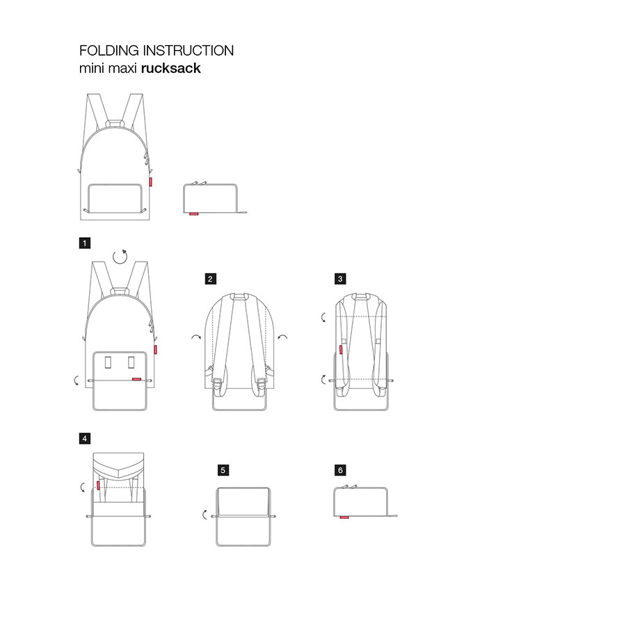 Рюкзак складной Mini maxi glencheck red - фото 4 - id-p167309693