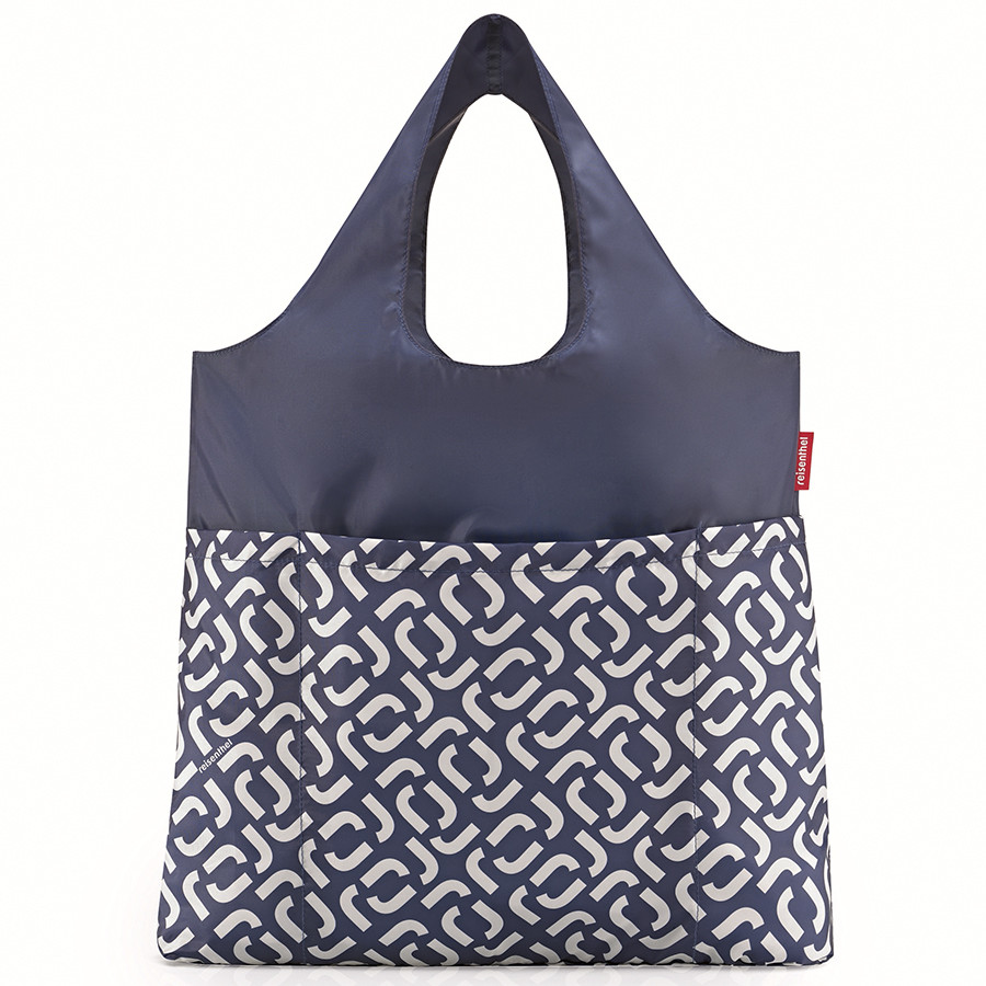 Сумка складная Mini maxi shopper plus signature navy - фото 1 - id-p167311106