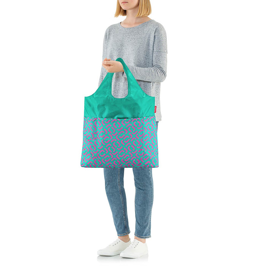 Сумка складная Mini maxi shopper plus signature spectra green - фото 4 - id-p167311108