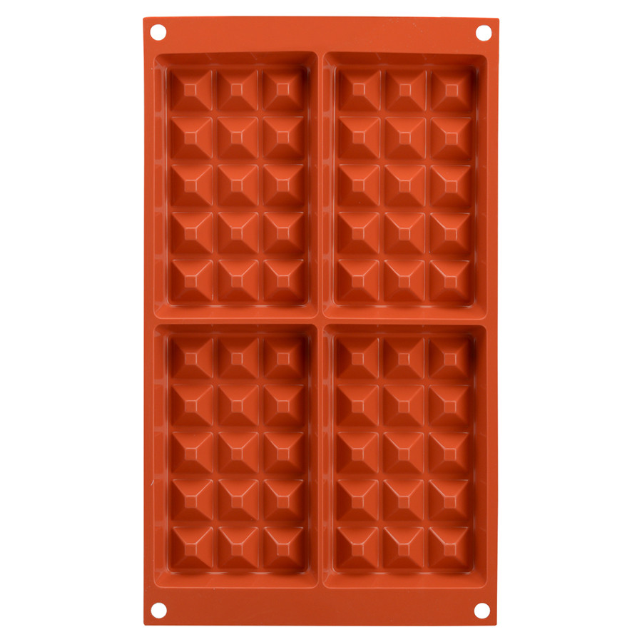 Форма для приготовления вафель Waffel Classic силиконовая красная - фото 6 - id-p167312652