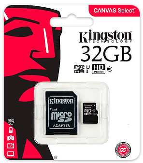 Карта памяти MicroSD 128Gb, KINGSTON (с адаптером), Class 10 (оригинал !!!), фото 2