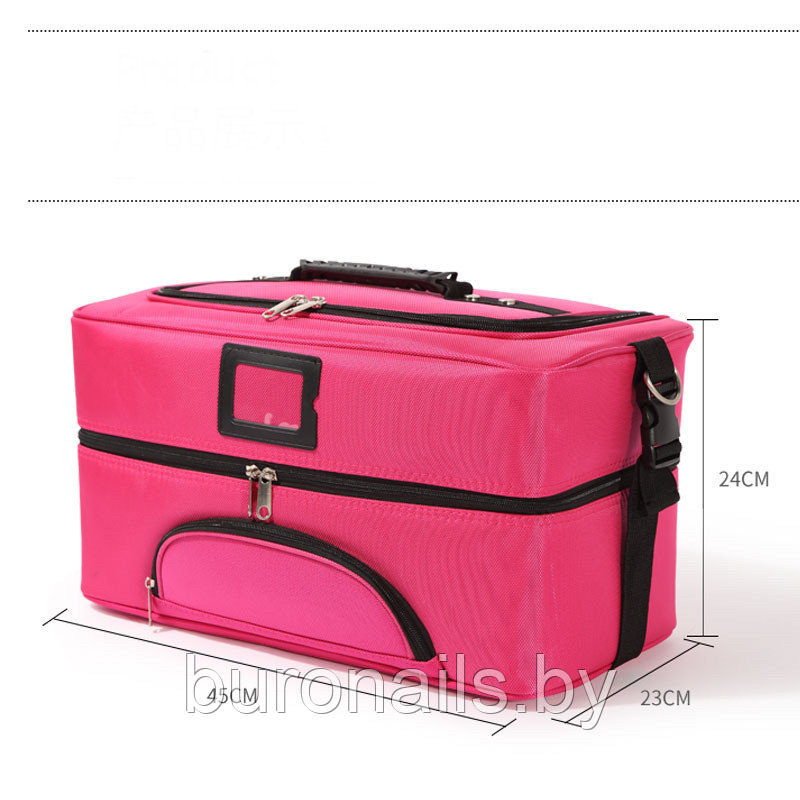 Сумка (косметичка) "Portofiano", универсальная , цвет розовый (каркасная) , размер 45 см - фото 7 - id-p167331912