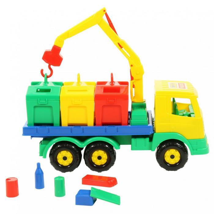 Игрушка автомобиль-контейнеровоз "Престиж" (3 контейнера), Полесье - фото 3 - id-p166773319