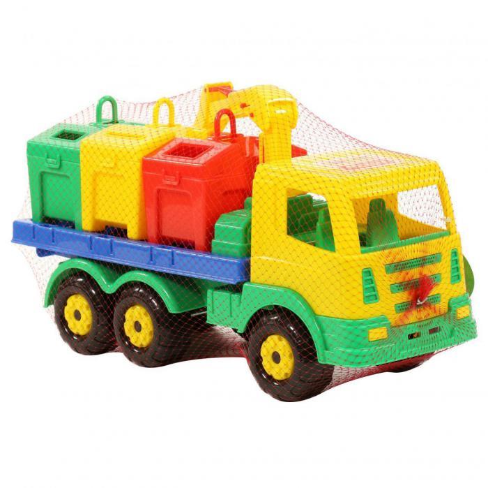 Игрушка автомобиль-контейнеровоз "Престиж" (3 контейнера), Полесье - фото 4 - id-p166773319