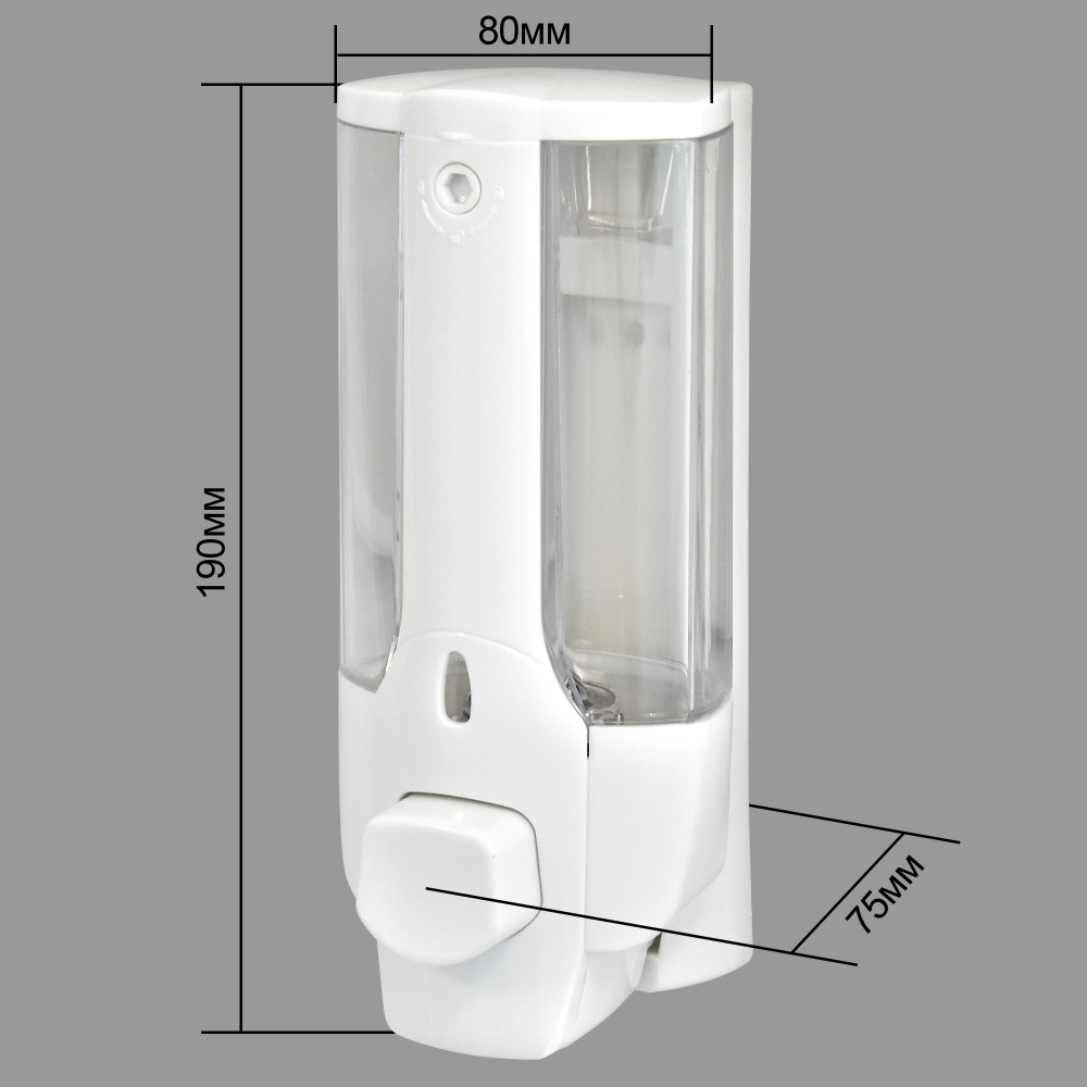 Дозатор (диспенсер) для жидкого мыла Solinne 1628 (380мл), белый - фото 7 - id-p164126672